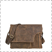 Herren Umhängetasche Aus Echtleder - Vintage Messenger Bag, Ca. 24x27 Cm, Verstellbarer Gurt