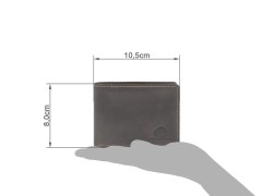 Geldbörse Leder 10x7,5cm klein mit RFID Schutz...
