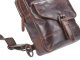 Crossbody Bag Leder 19x24cm &quot;Rugged&quot; teak brown