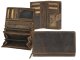 Geldb&ouml;rse Leder 17x10cm 14 Kartenf&auml;cher "Vintage" antikbraun