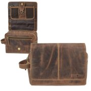 Hänge-Kulturbeutel Leder 27x20cm "Vintage"...