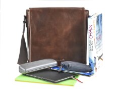 Umhängetasche Leder 26x25cm (M) "Newport"...