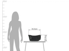 Crossbody Umhängetasche Half Moon Bag Leder 34x20cm...