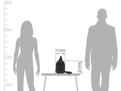 Crossbody Bag Leder 17x23cm "Fiorentina" schwarz