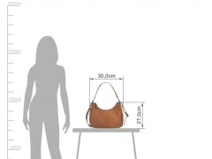 Handtasche Leder 30x27cm "Fiorentina" Hobo Bag...