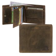 Geldbörse Leder 12x10cm mit 12 Kartenfächern...