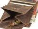 Geldb&ouml;rse Leder 9x12cm hoch "Vintage" antikbraun
