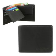 Geldbörse Leder 12x9cm mit RFID Schutz Schein- und...
