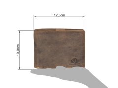 Geldbörse Leder 12x10cm mit Riegel...