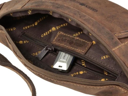 House Of Leather Kulturtasche Für Damen & Herren - Klassische Braune Ledertasche (25x10x12 Cm)