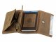 Geldb&ouml;rse Leder 10x7cm mit elastischem Kartenfach &quot;Vintage&quot; antikbraun