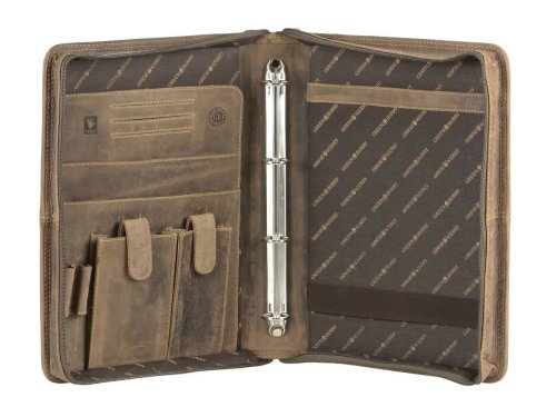 Greenburry Vintage A5 Leder Reißverschluss Schreib Produktbild-Vorschau 6