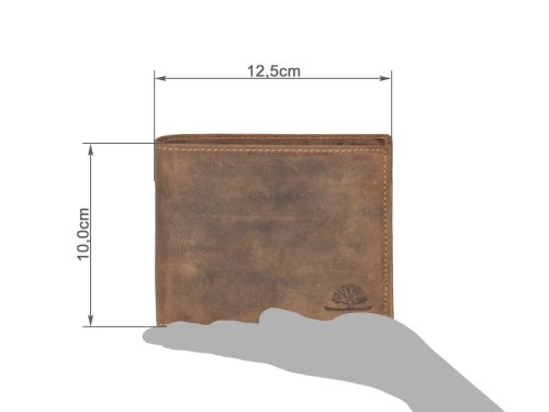 Greenburry Vintage Herren-Geldbörse Aus Rindleder – 10 X 7 X 2 Cm, Mit Münzfach, Kartenfächern & Elastischem Band