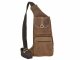 Crossbody Bag Leder 26x43cm &quot;Vintage&quot; antikbraun