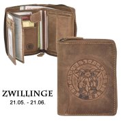 Leather wallet Gemini