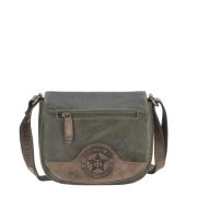 Umhängetasche Leder 23x18cm "Hunter" khaki...