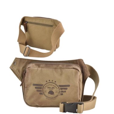 Bauchtasche Canvas 20x16cm "Aviator" camel