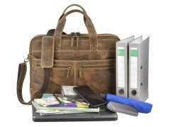 Leder Businesstasche mit Notebookfach