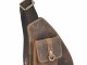 Crossbody Bag Leder 21x40cm &quot;Vintage&quot; antikbraun