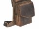 Crossbody Bag Leder 21x40cm &quot;Vintage&quot; antikbraun