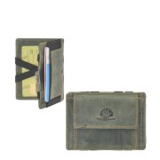 Magic Wallet Portemonnaie Leder 10x7cm mit Münzfach...