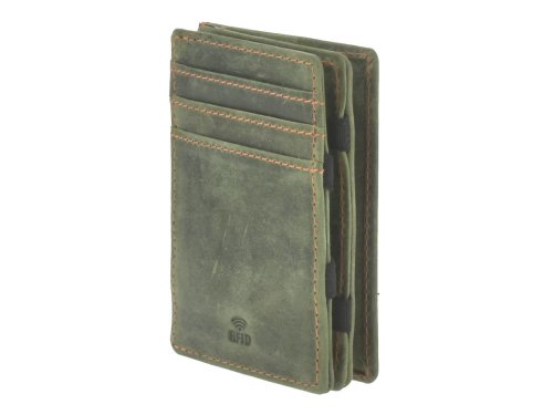 Magic Wallet Portemonnaie Leder 10x7cm mit Münzfach  